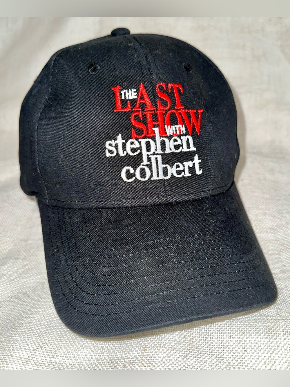 The Last Show Stephen Colbert Finale Embroidered Black Cap